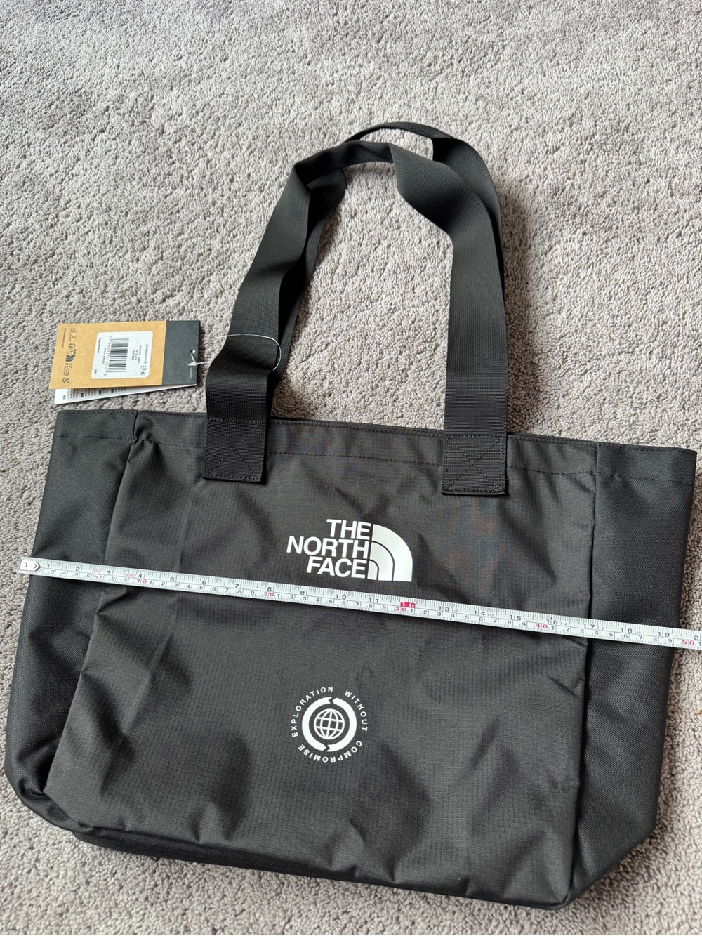 The North Face Black Canvas Tote with Logo - Picture 2 of 4